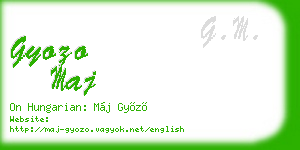 gyozo maj business card